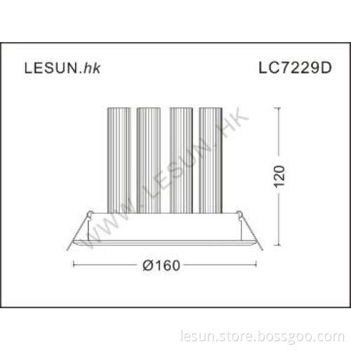 LC7229D  9*1W Adjustable LED Ceiling Light For Jewelry Store